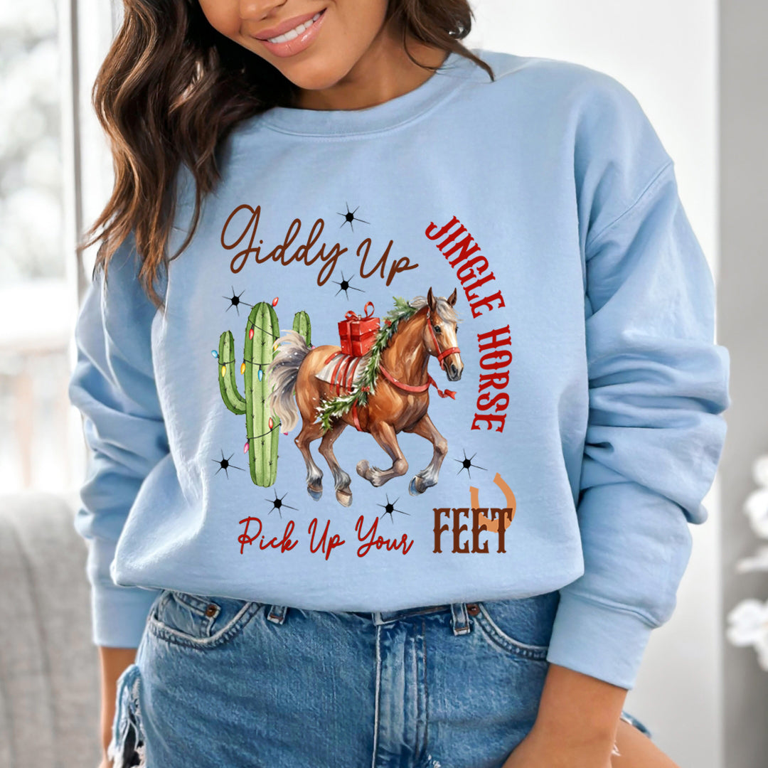 Giddy Up Jingle Horse - Sweatshirt & Hoodie