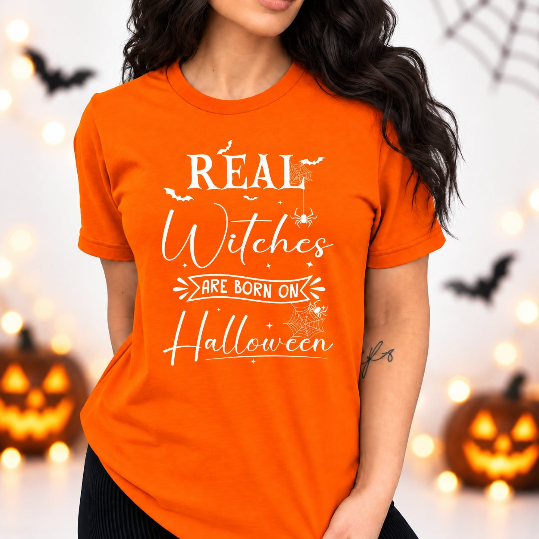 Real Witches Are Born On Halloween - Bella canvas