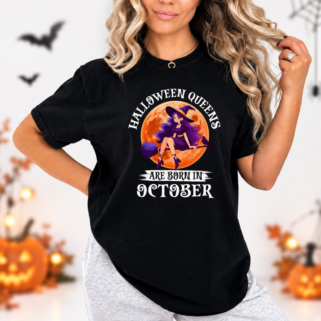 Halloween Queens Are Born In October - Bella Canvas
