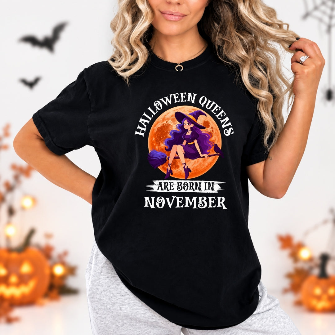 Halloween Queens Are Born In November - Bella Canvas