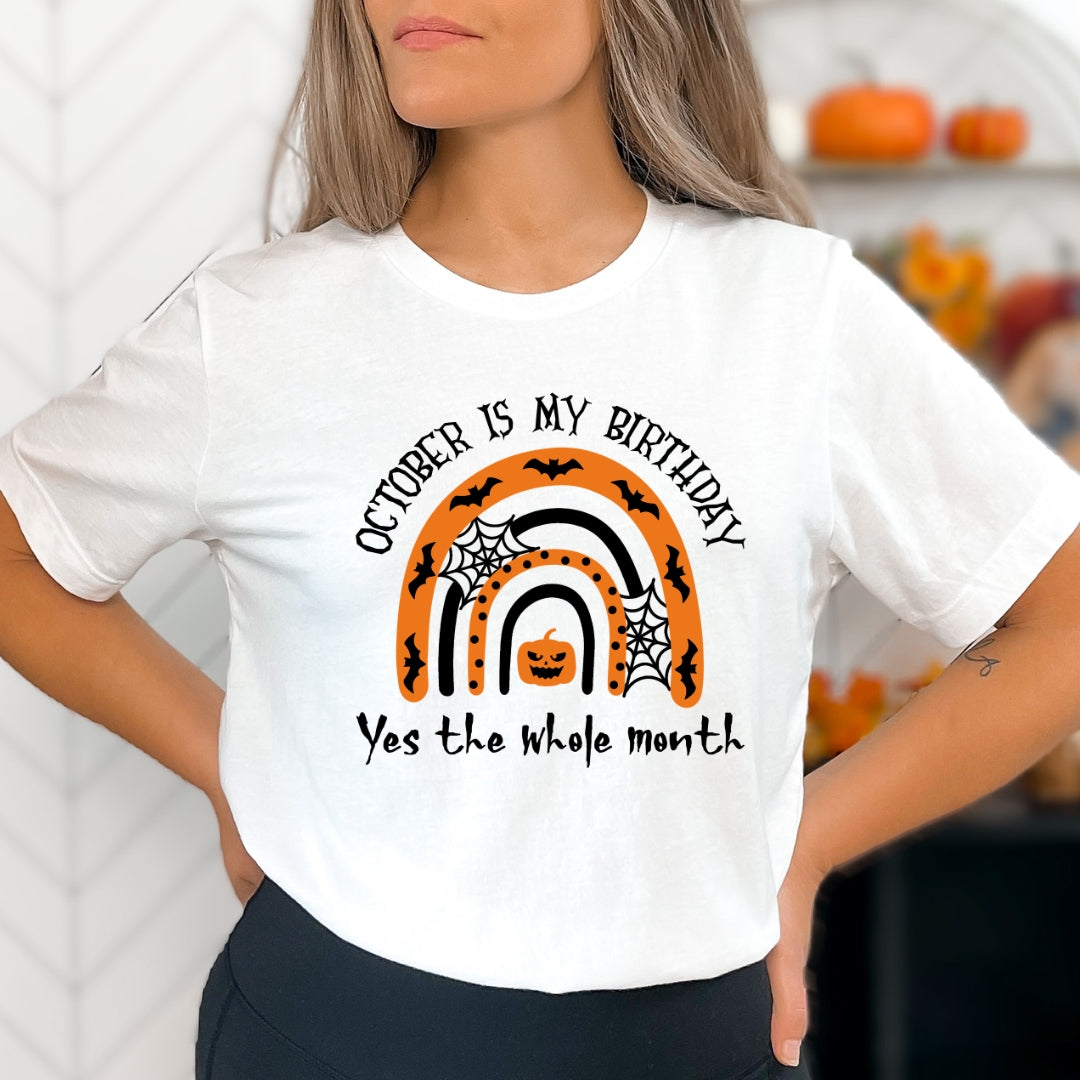 October Is My Birthday (Halloween) - Bella canvas