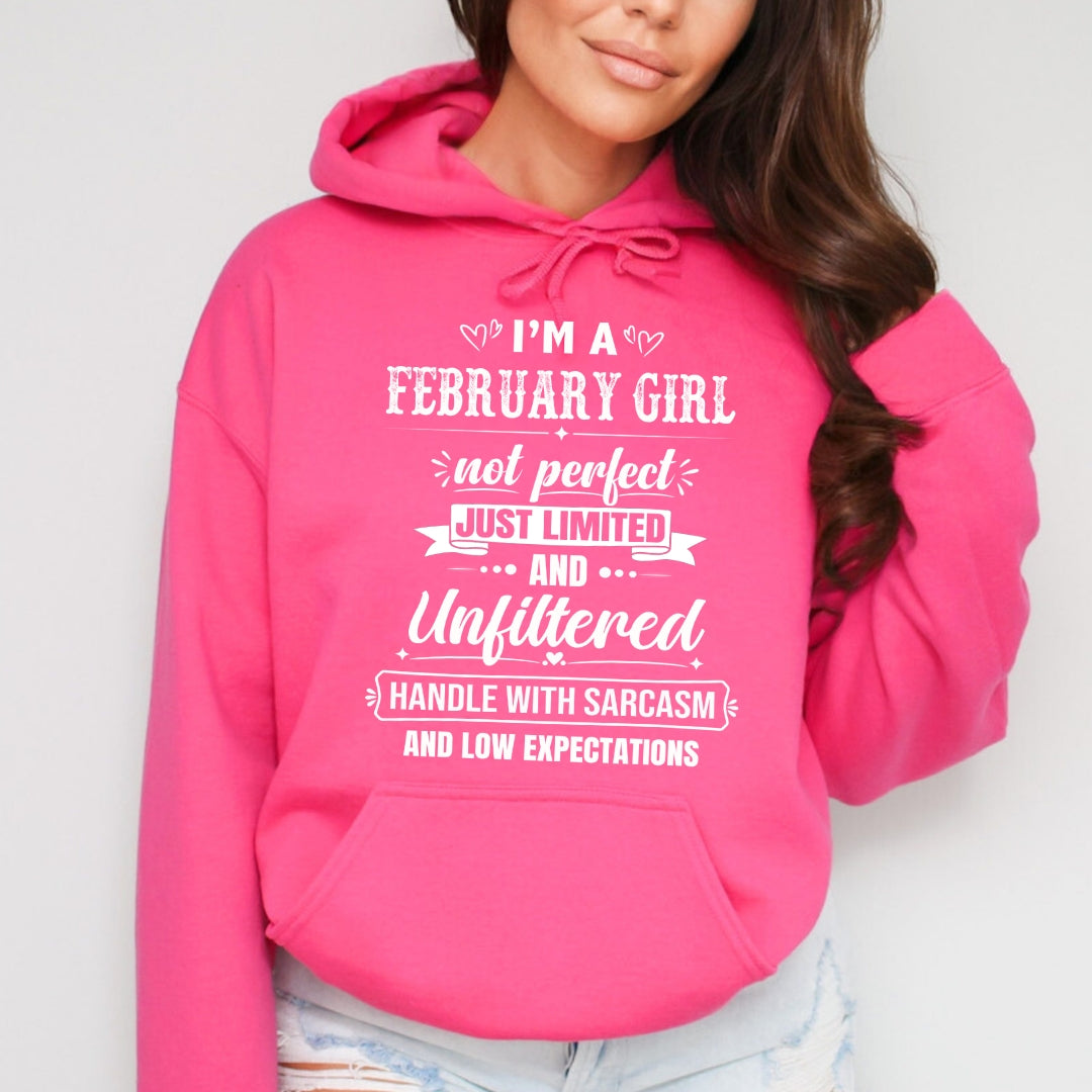 February Girl Not Perfect Just Limited - Sweatshirt & Hoodie - Cozy & Soft