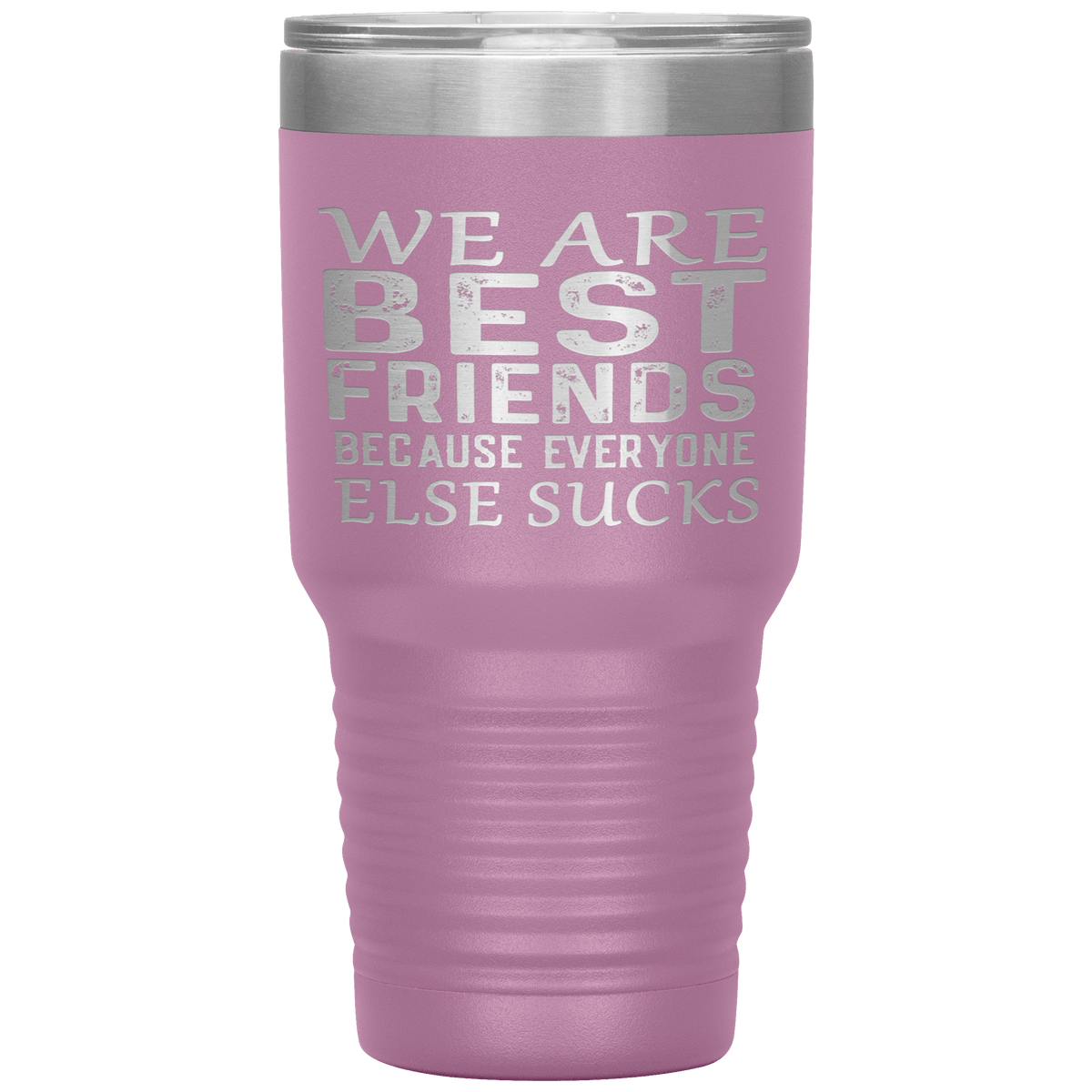 "WE ARE BEST FRIENDS BECAUSE EVERYONE ELSE SUCKS" Tumbler. Buy For Family & Friends. Save Shipping.