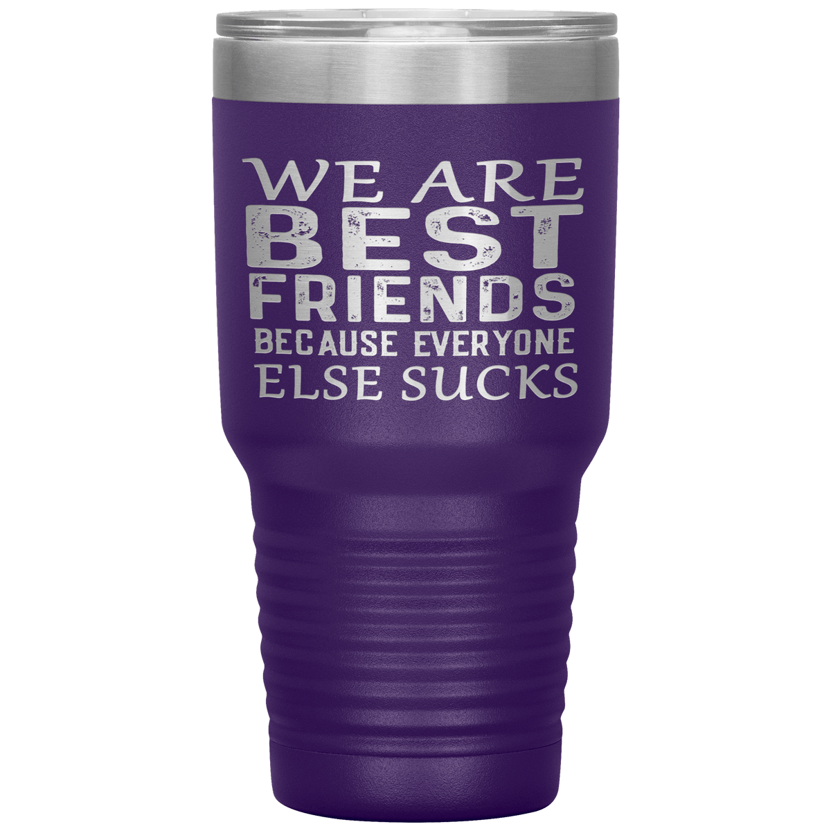 "WE ARE BEST FRIENDS BECAUSE EVERYONE ELSE SUCKS" Tumbler. Buy For Family & Friends. Save Shipping.