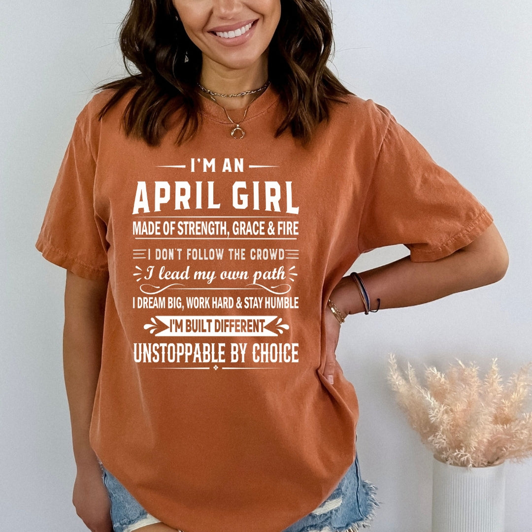 April Girl Unstoppable By Choice - Bella Canvas