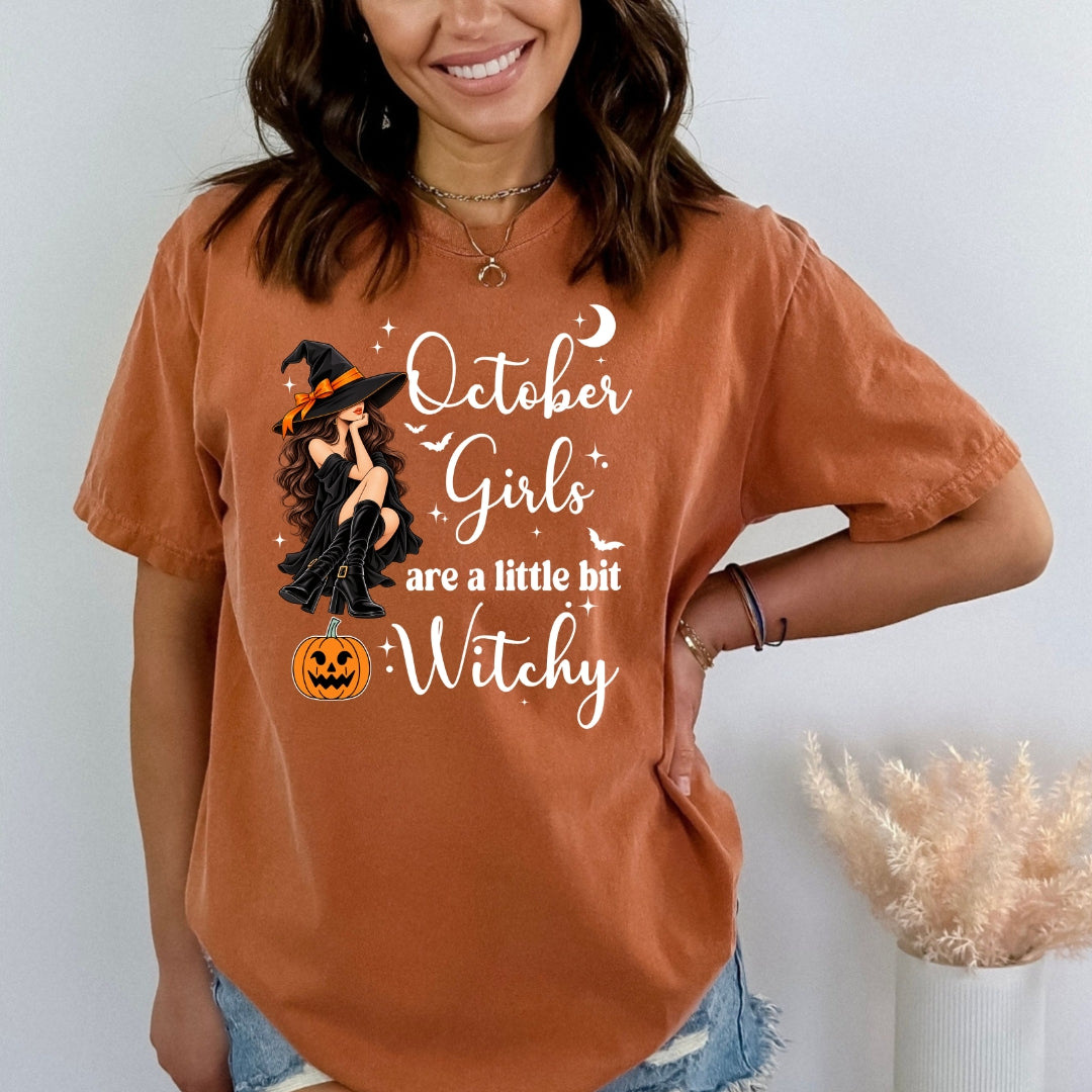 October Girls Are A Little Bit Witchy - Bella Canvas