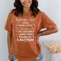 September Girl Handle With Caution - Bella Canvas