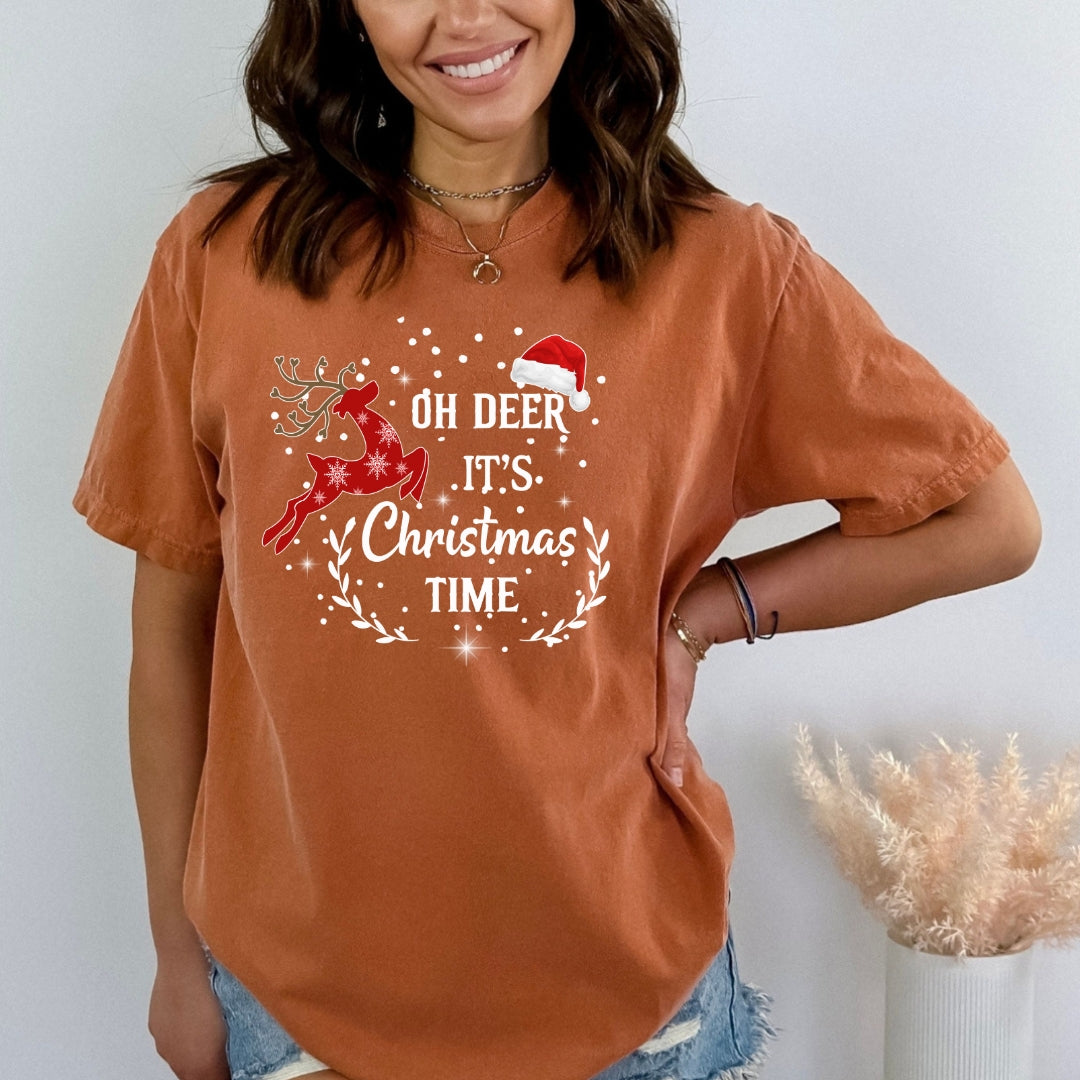 Oh Deer It's Christmas Time - Bella Canvas