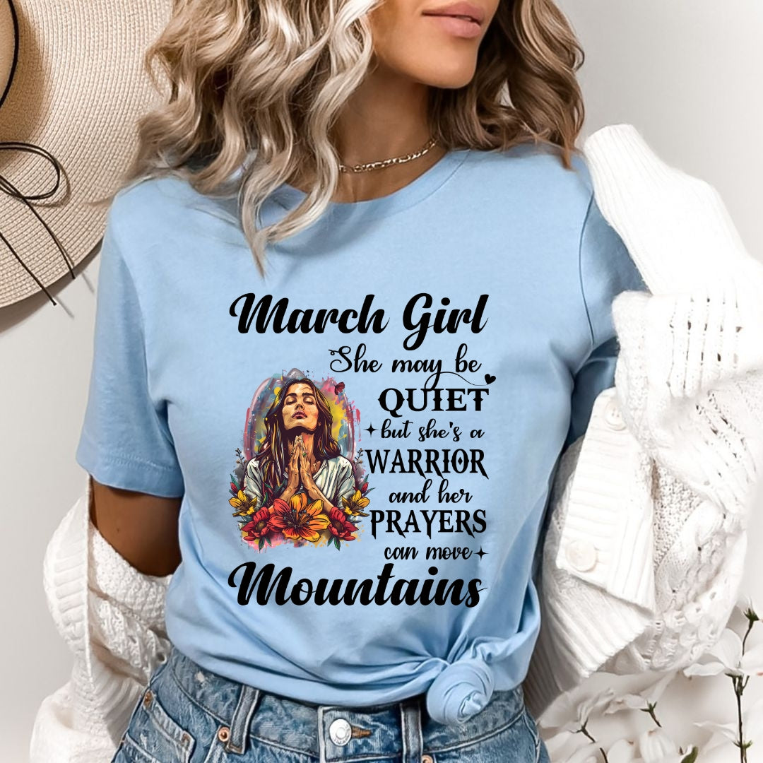 March Girl Prayers Can Move Mountains - Bella Canvas