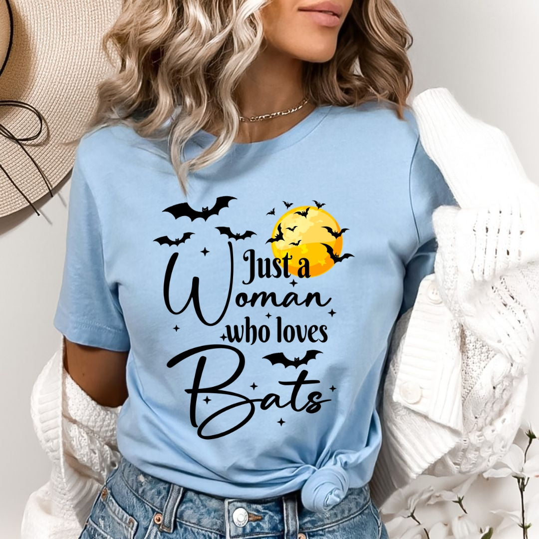 Just A Woman Who Loves Bats - Bella Canvas
