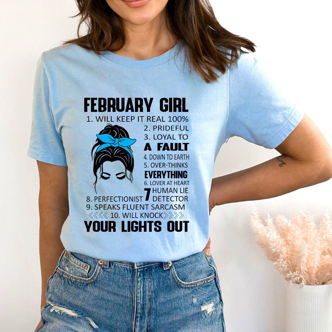 February Girl (Speaks Fluent Sarcasm) - Bella Canvas
