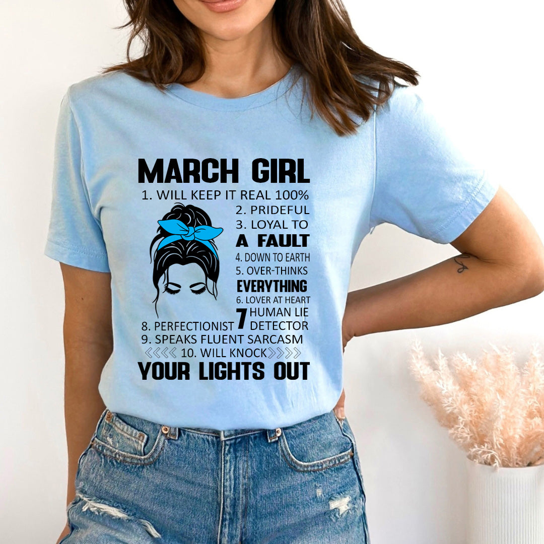March Girl (Speaks Fluent Sarcasm) - Bella Canvas