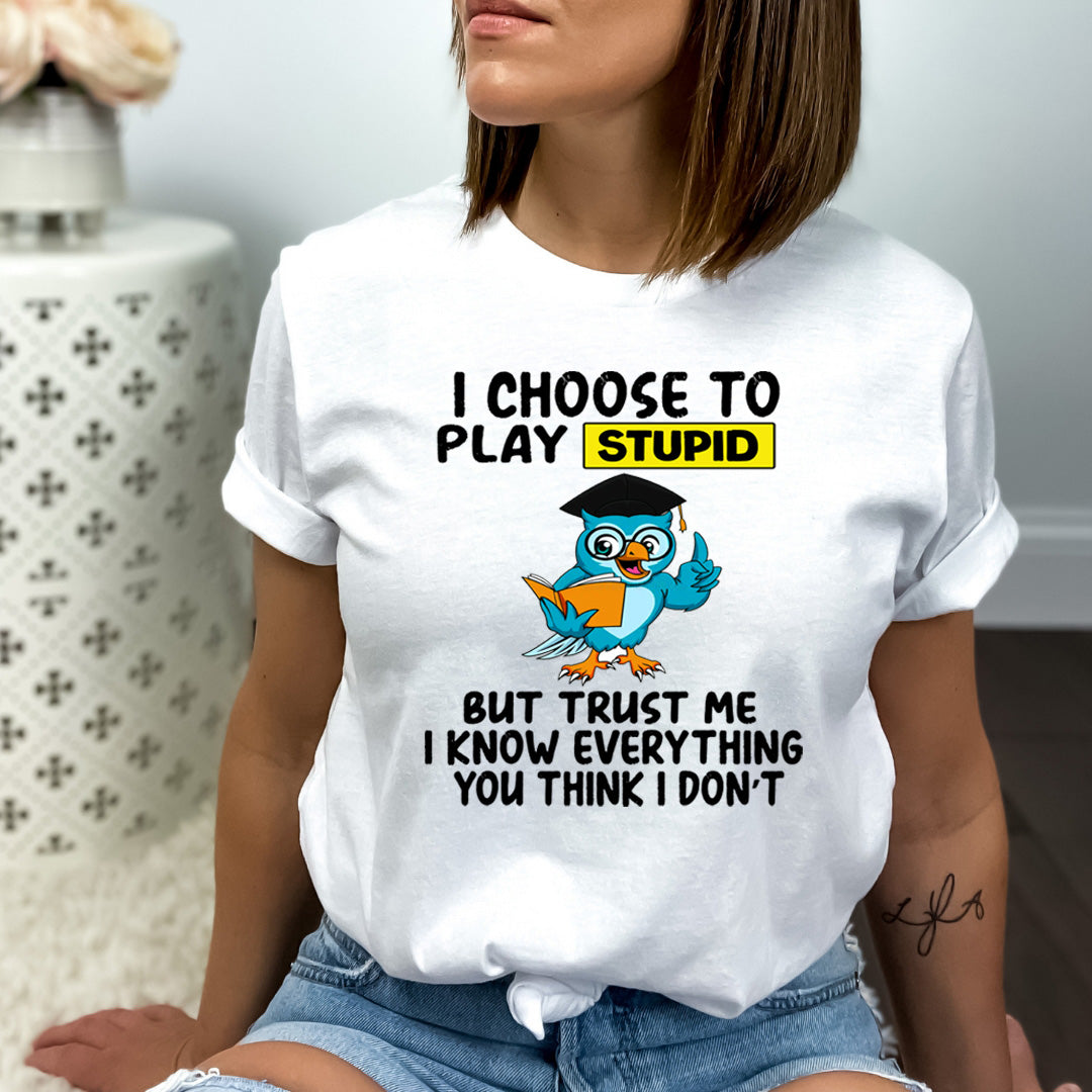 I Choose to Play Stupid - Bella canvas