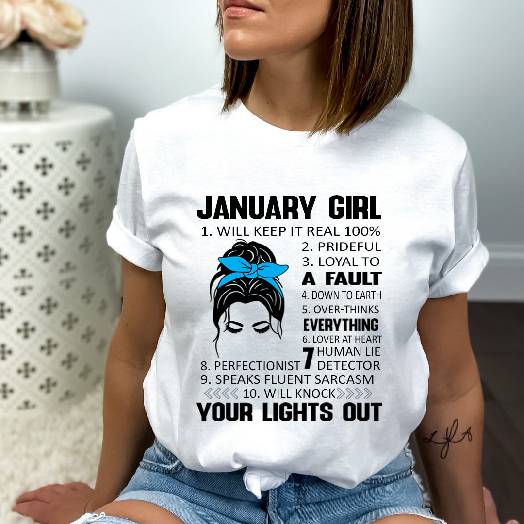 January Girl (Speaks Fluent Sarcasm) - Bella Canvas