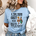 A True Friend Knows How Crazy You Are - Bella canvas