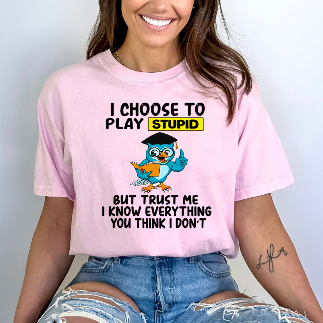 I Choose to Play Stupid - Bella canvas