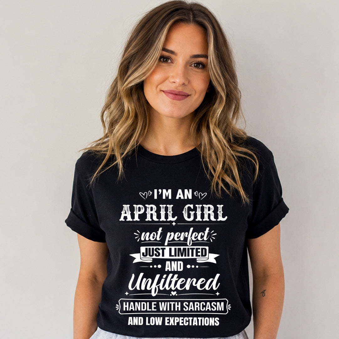 April Girl Not Perfect Just Limited - Bella Canvas