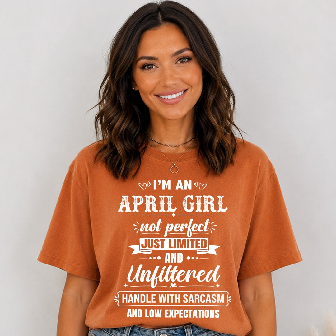 April Girl Not Perfect Just Limited - Bella Canvas