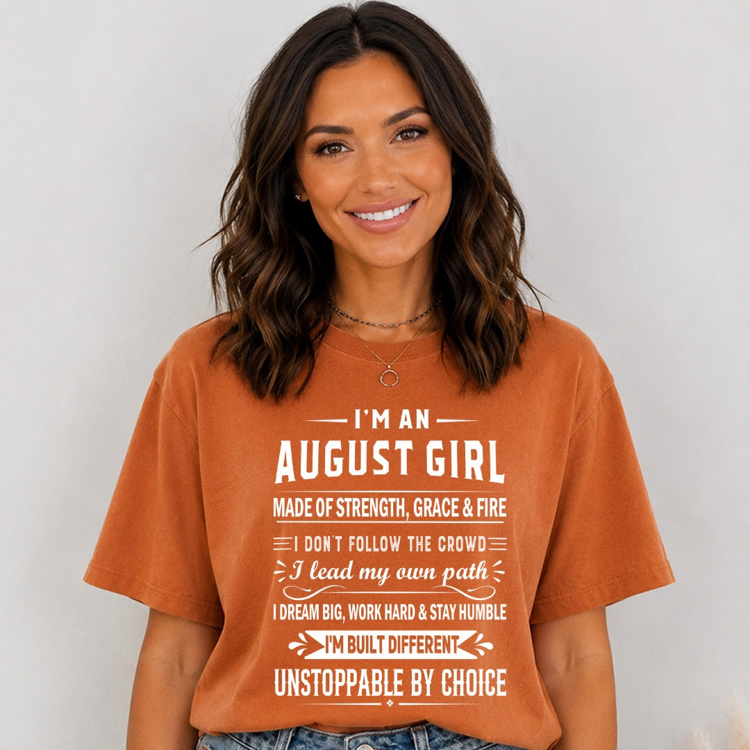 August Girl Unstoppable By Choice - Bella Canvas