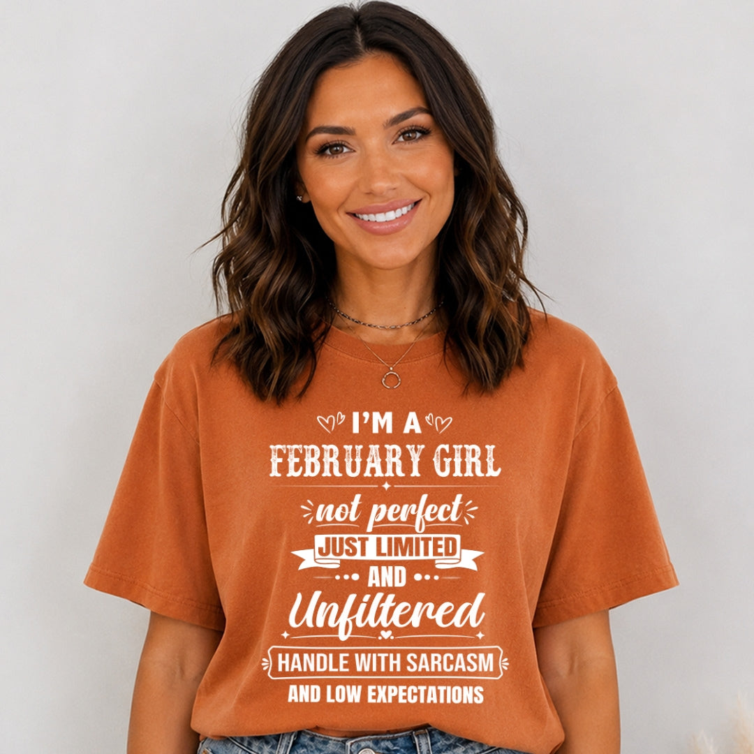 February Girl Not Perfect Just Limited - Bella Canvas