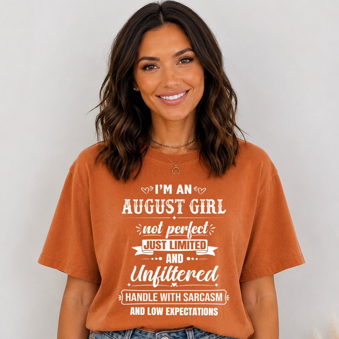 August Girl Not Perfect Just Limited - Bella Canvas