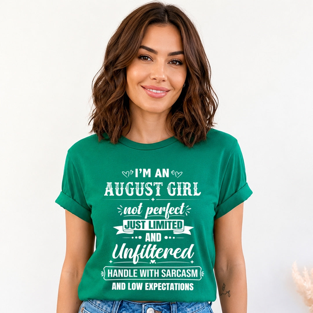 August Girl Not Perfect Just Limited - Bella Canvas