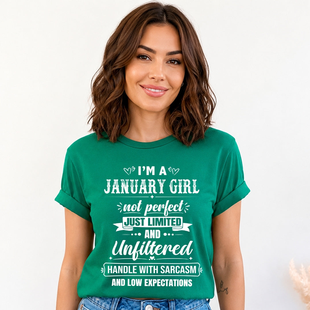 January Girl Not Perfect Just Limited - Bella Canvas