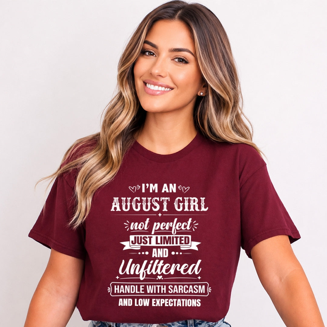 August Girl Not Perfect Just Limited - Bella Canvas