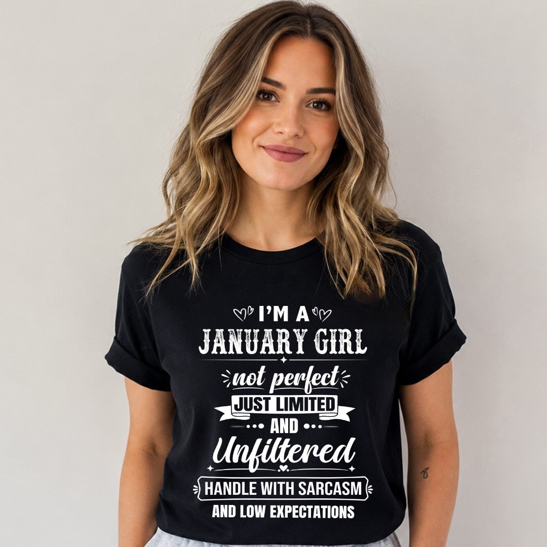 January Girl Not Perfect Just Limited - Bella Canvas