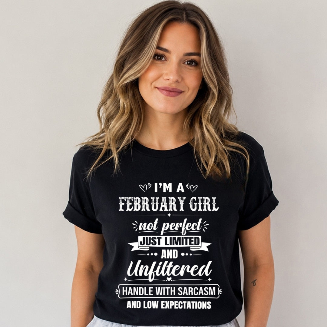 February Girl Not Perfect Just Limited - Bella Canvas