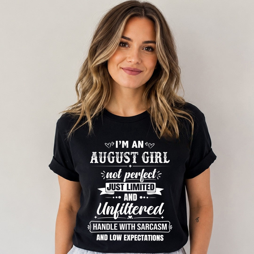 August Girl Not Perfect Just Limited - Bella Canvas