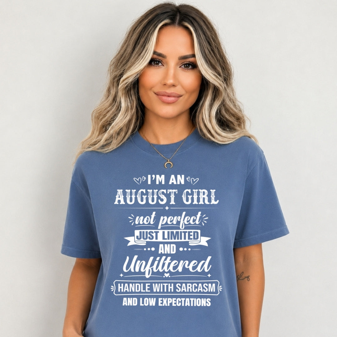 August Girl Not Perfect Just Limited - Bella Canvas