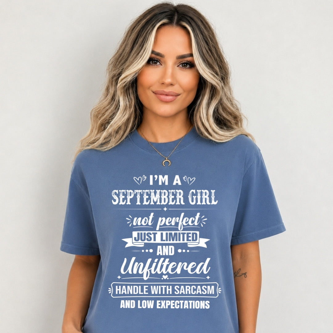 September Girl Not Perfect Just Limited - Bella Canvas