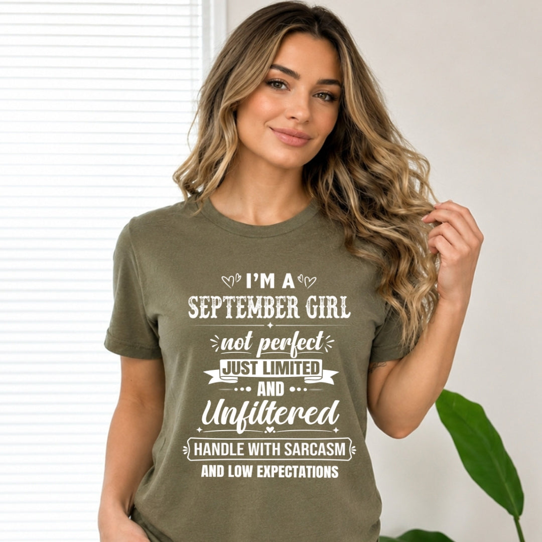 September Girl Not Perfect Just Limited - Bella Canvas