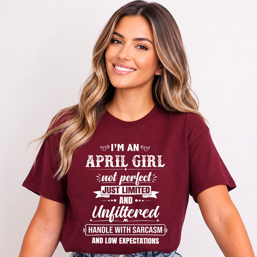 April Girl Not Perfect Just Limited - Bella Canvas