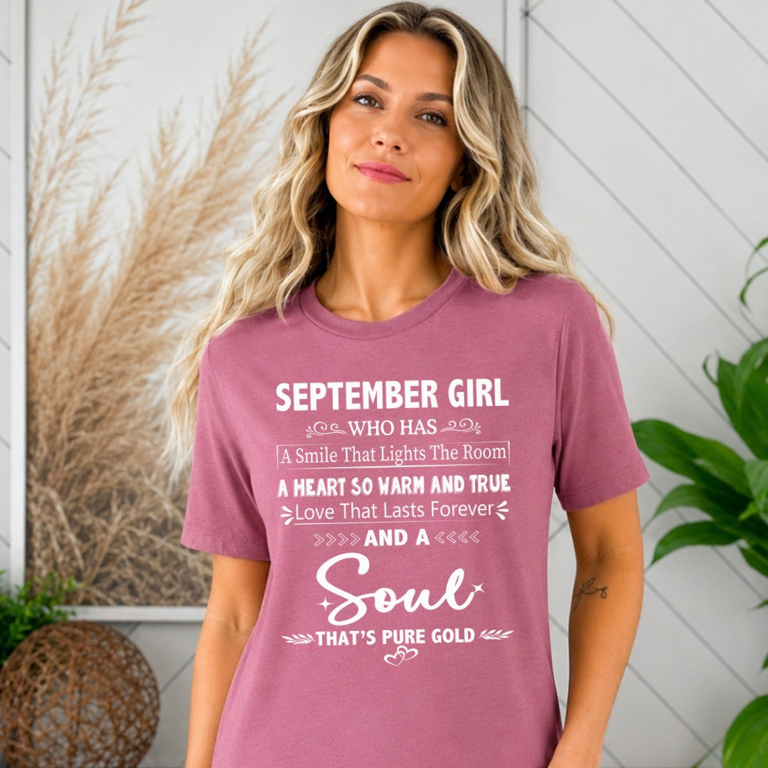 September Girl - A Soul That’s Pure Gold - Bella Canvas