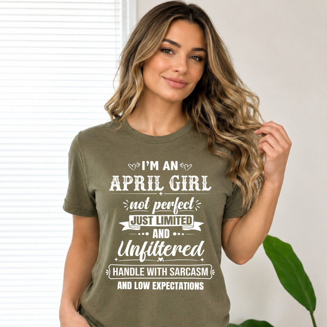 April Girl Not Perfect Just Limited - Bella Canvas