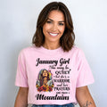 January Girl She May Be Quiet, But She’s A Warrior - Bella Canvas