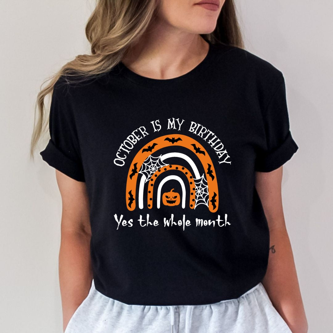 October Is My Birthday (Halloween) - Bella canvas