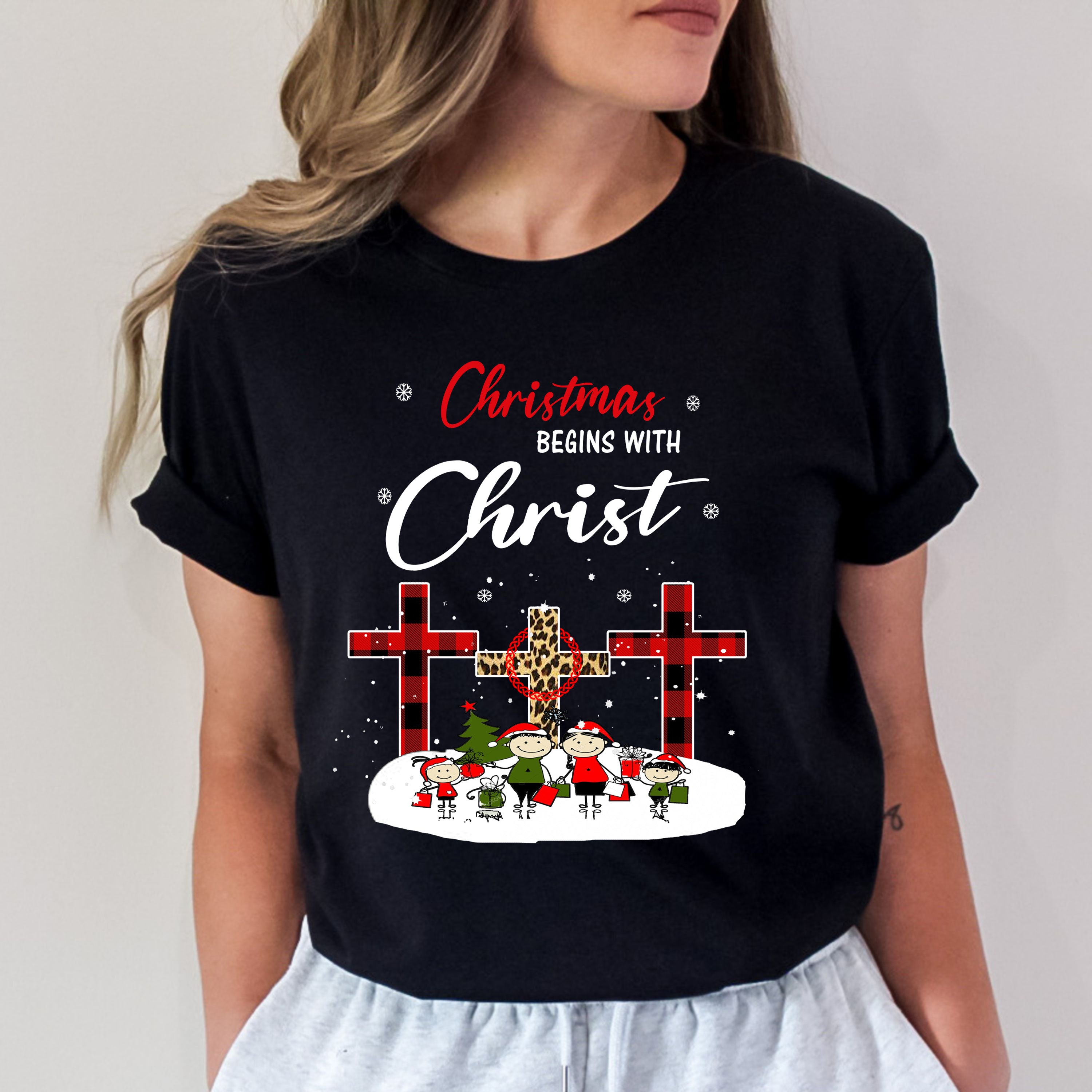 Christmas Began With Christ - Bella Canvas