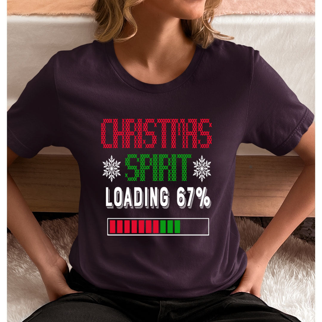 Christmas Spirit Loading 67% - Unisex T-Shirt