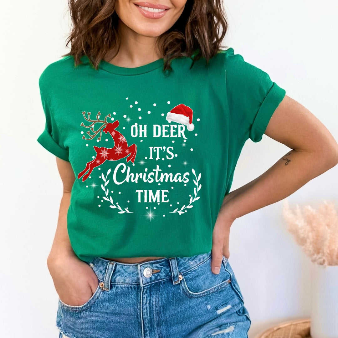 Oh Deer It's Christmas Time - Bella Canvas
