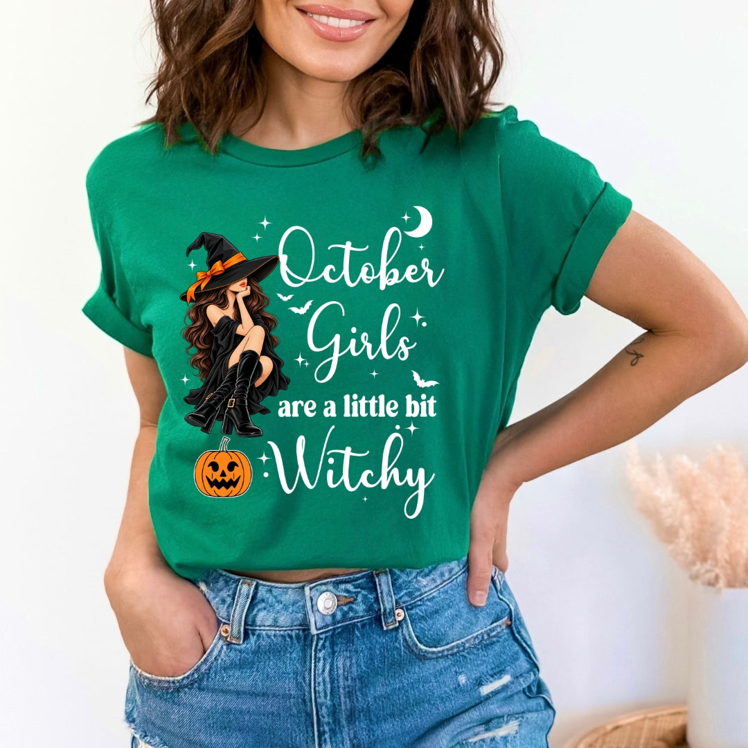 October Girls Are A Little Bit Witchy - Bella Canvas