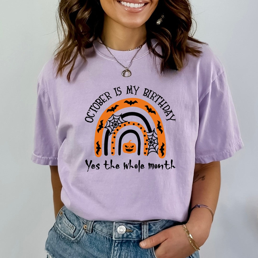 October Is My Birthday (Halloween) - Bella canvas