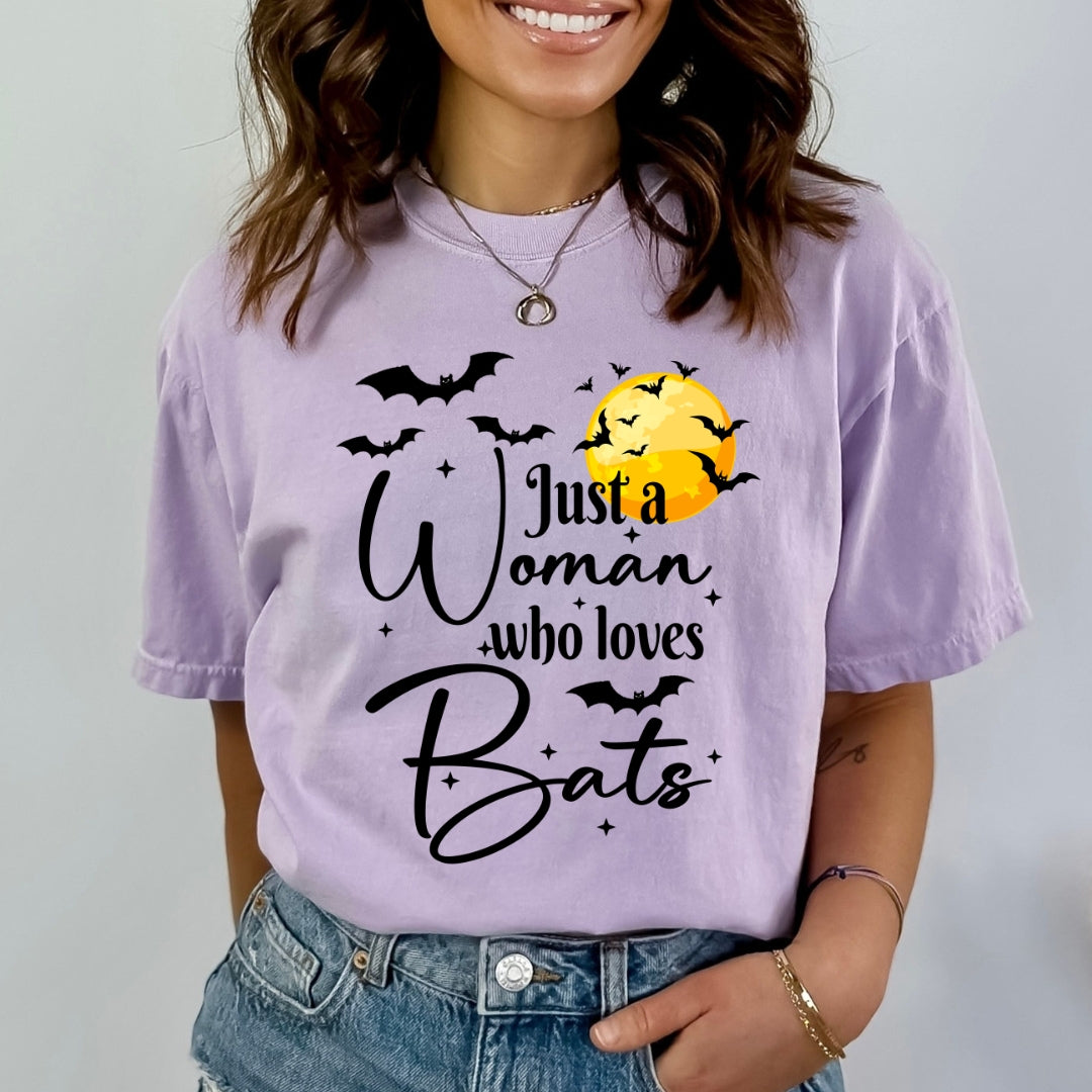 Just A Woman Who Loves Bats - Bella Canvas