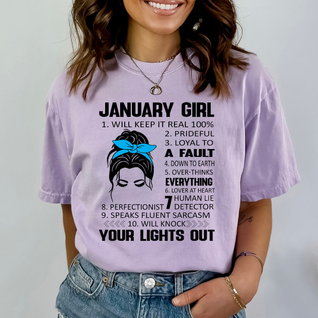 January Girl (Speaks Fluent Sarcasm) - Bella Canvas