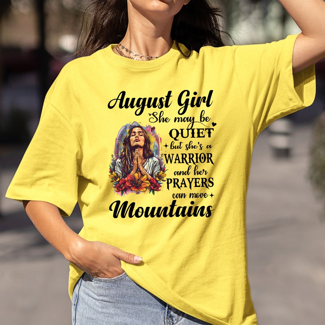 August Girl Prayers Can Move Mountains - Bella Canvas