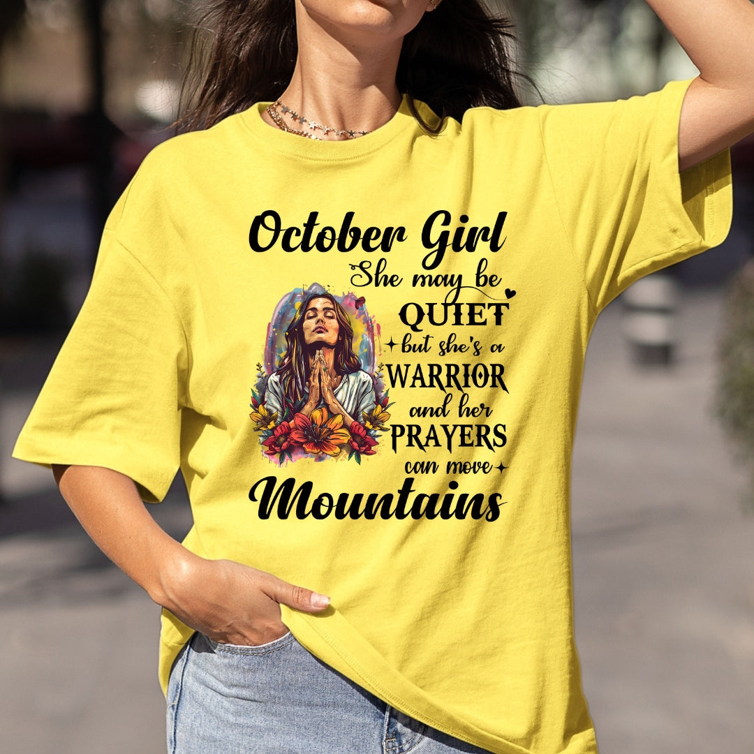 October Girl Prayers Can Move Mountains - Bella Canvas