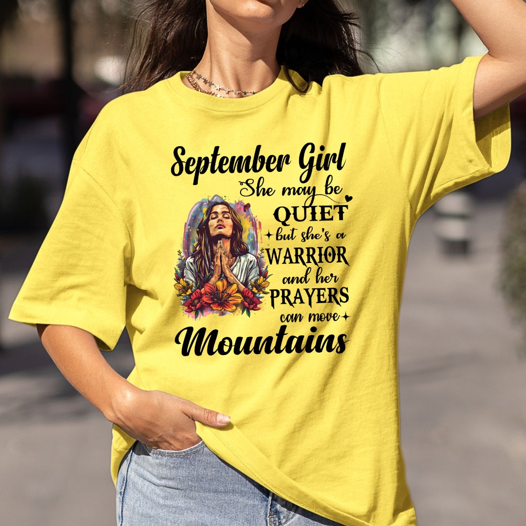 September Girl Prayers Can Move Mountains - Bella Canvas