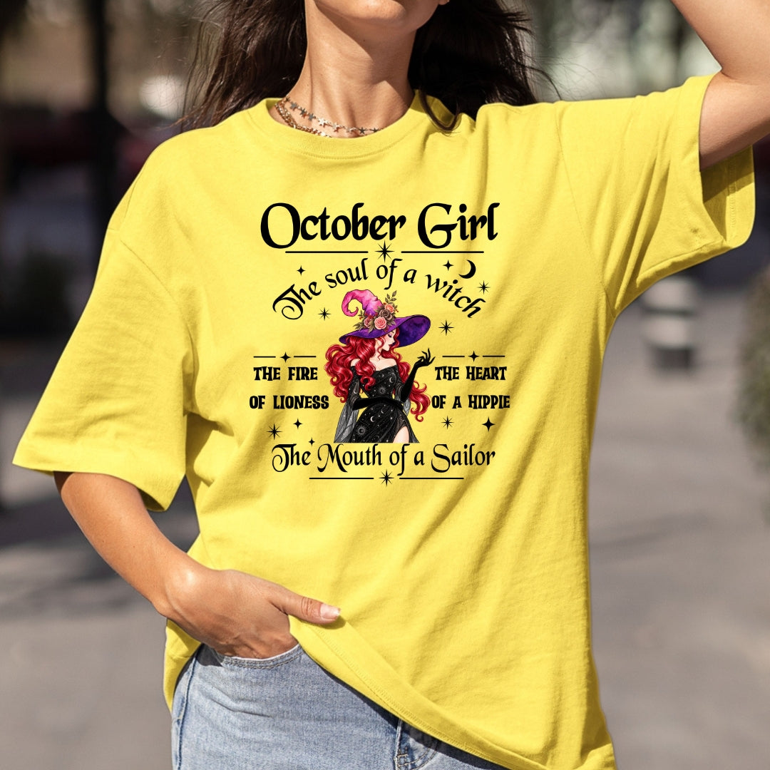October Girl The Soul Of A Witch - Bella Canvas